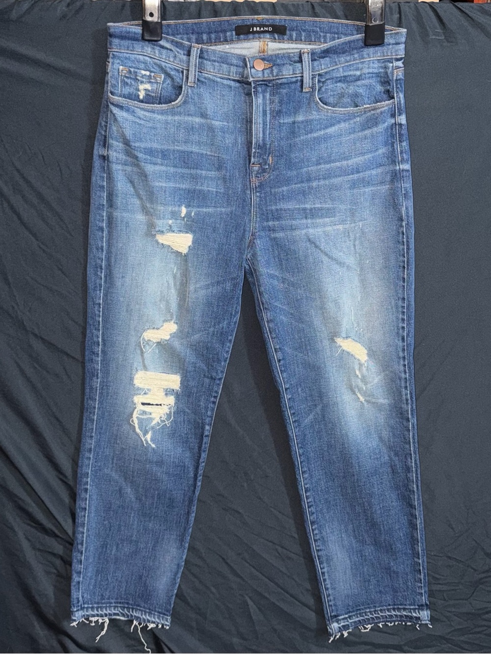 Women's J Brand Maria Straight Distressed Denim Jeans | Size 31‎